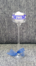 Glass candle holder