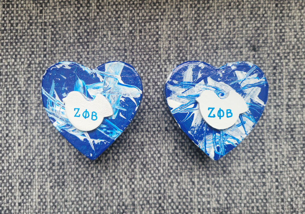 Mini marble heart keepsake boxes