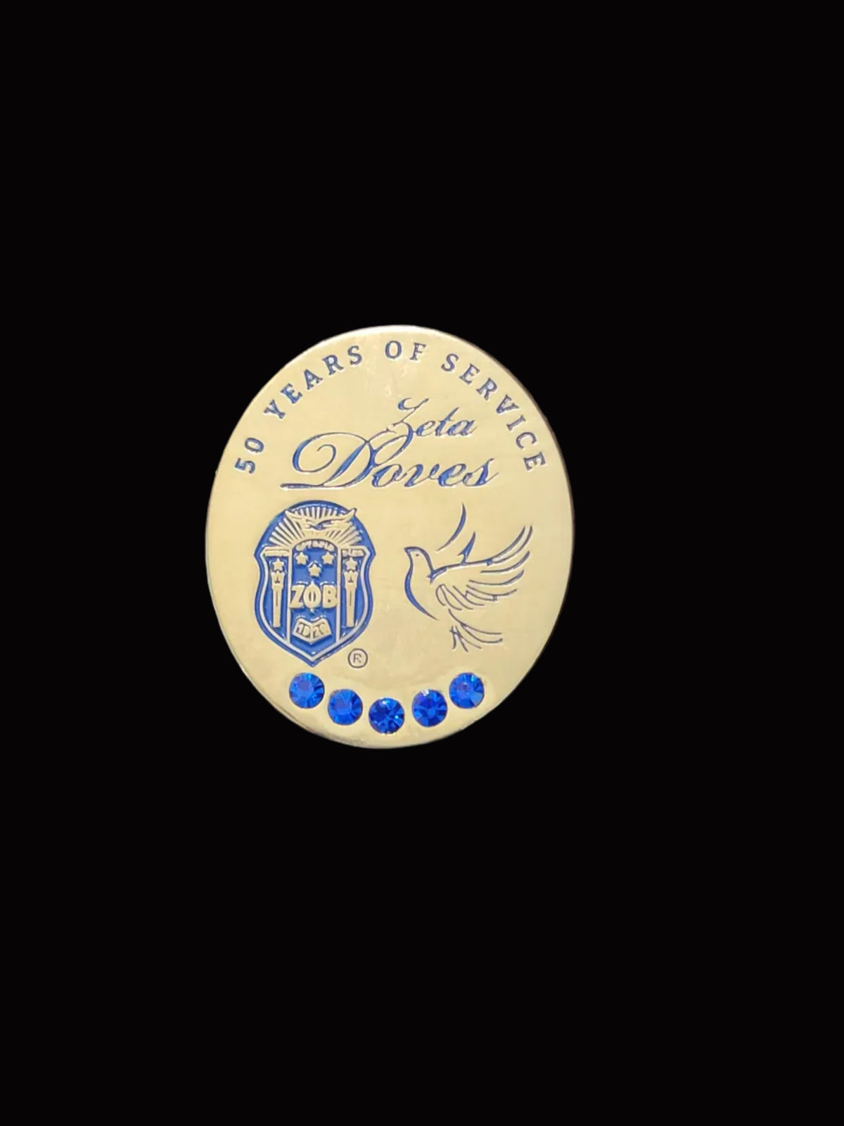 50 years Zeta Dove lapel pion