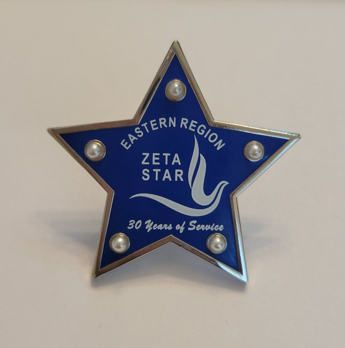 Eastern Region pearl 30 years of service lapel pin
