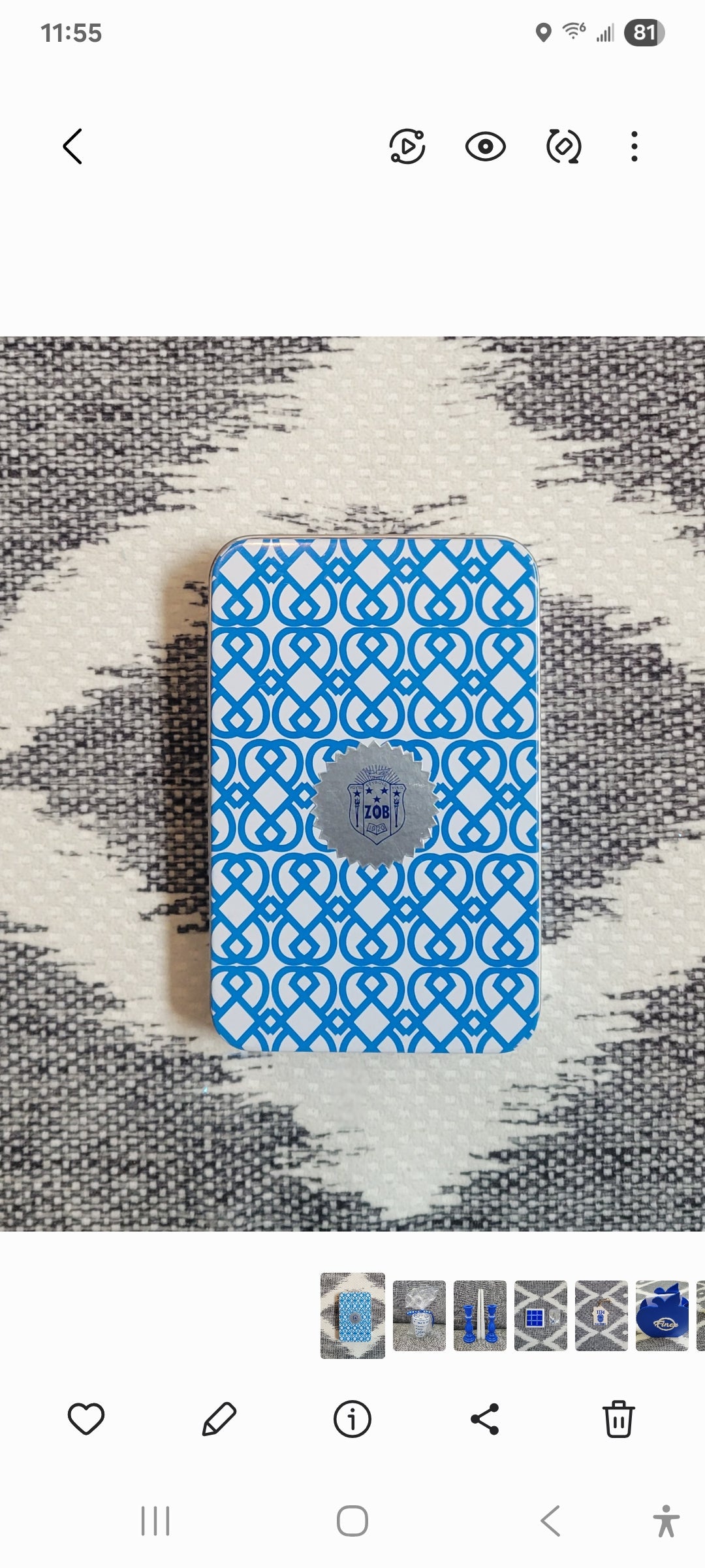 Zeta shield gift card tin